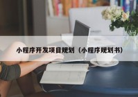 小程序开发项目规划（小程序规划书）