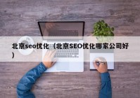 北京seo优化（北京SEO优化哪家公司好）