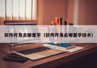 软件开发去哪里学（软件开发去哪里学技术）