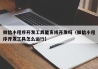 微信小程序开发工具能离线开发吗（微信小程序开发工具怎么运行）