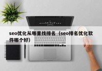 seo优化从哪里找排名（seo排名优化软件哪个好）