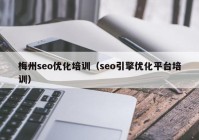 梅州seo优化培训（seo引擎优化平台培训）