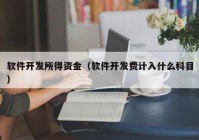 软件开发所得资金（软件开发费计入什么科目）